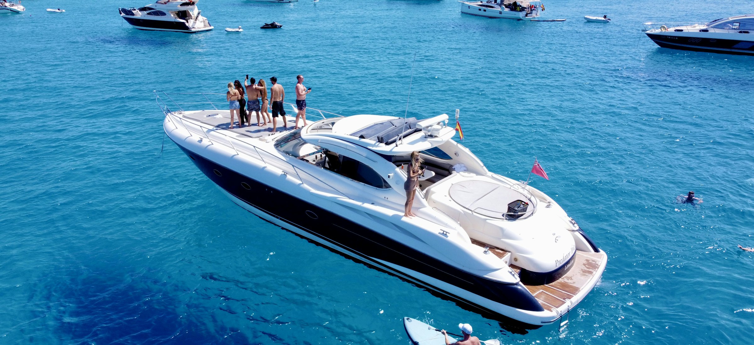 Private yacht cruising off the South Florida coast